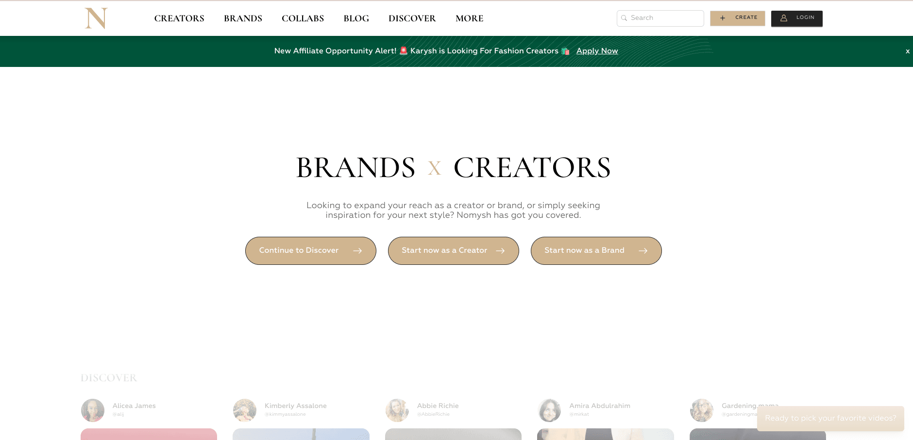 Nomysh — Web Application built by ForeAims